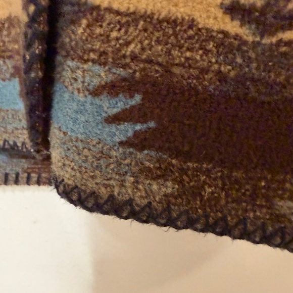 Vintage Mazmania Southwestern Long Fleece Vest Large Made in USA - Picture 5 of 10